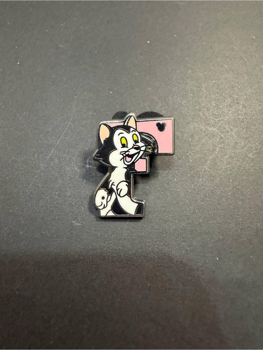 Disney Black & Pink Figaro Enamel Pin